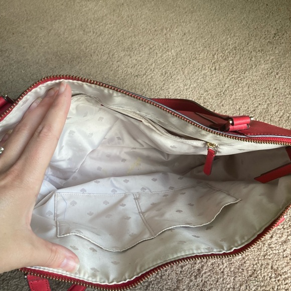 Leather Kate Spade Red Tote and Matching Wallet - Picture 6 of 11